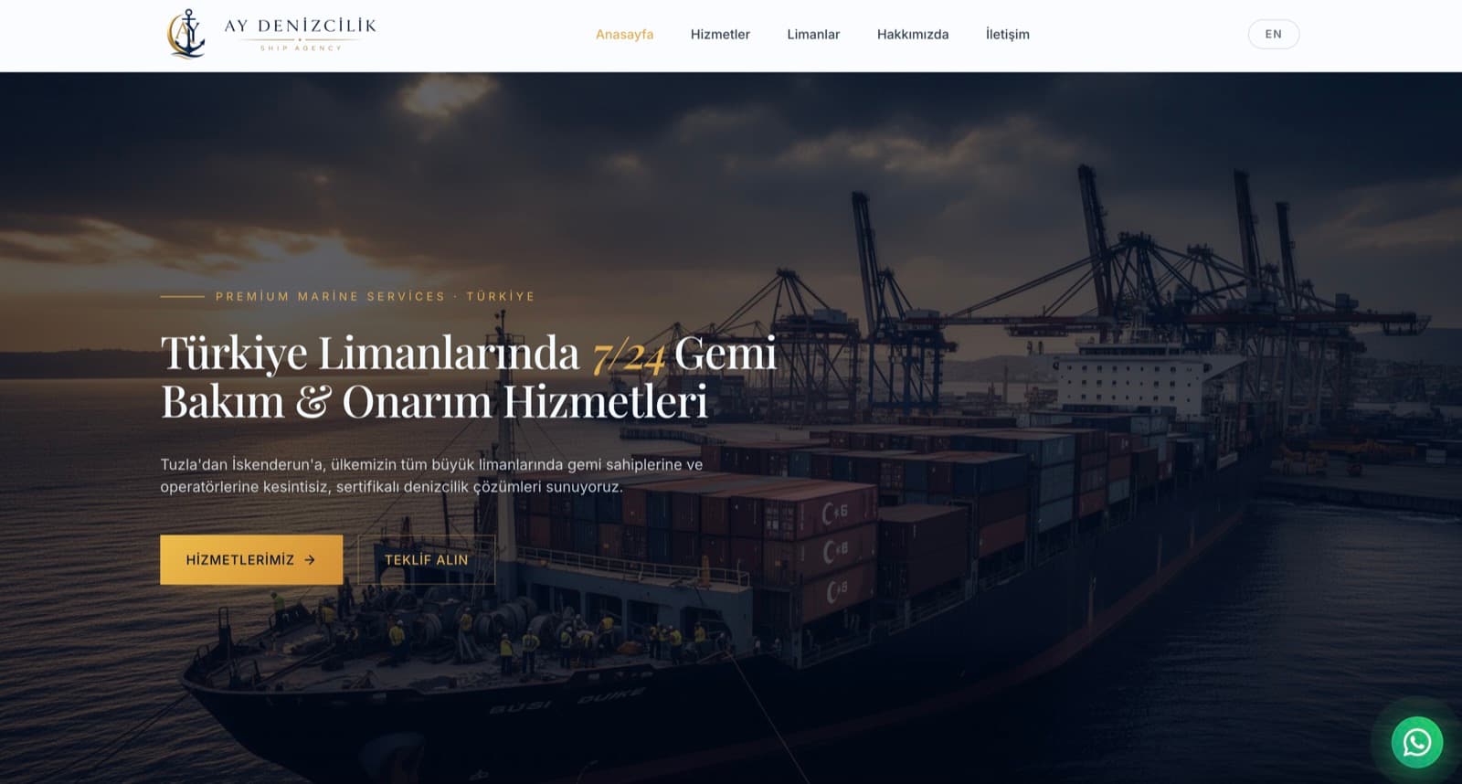 Ay Denizcilik product interface screenshot