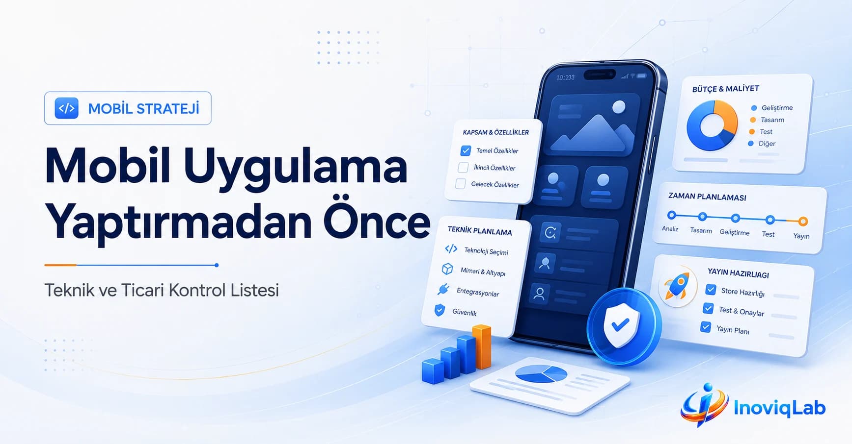 Mobil uygulama yaptırmadan önce kapsam, bütçe, teknik planlama ve yayın hazırlığı kontrol listesi