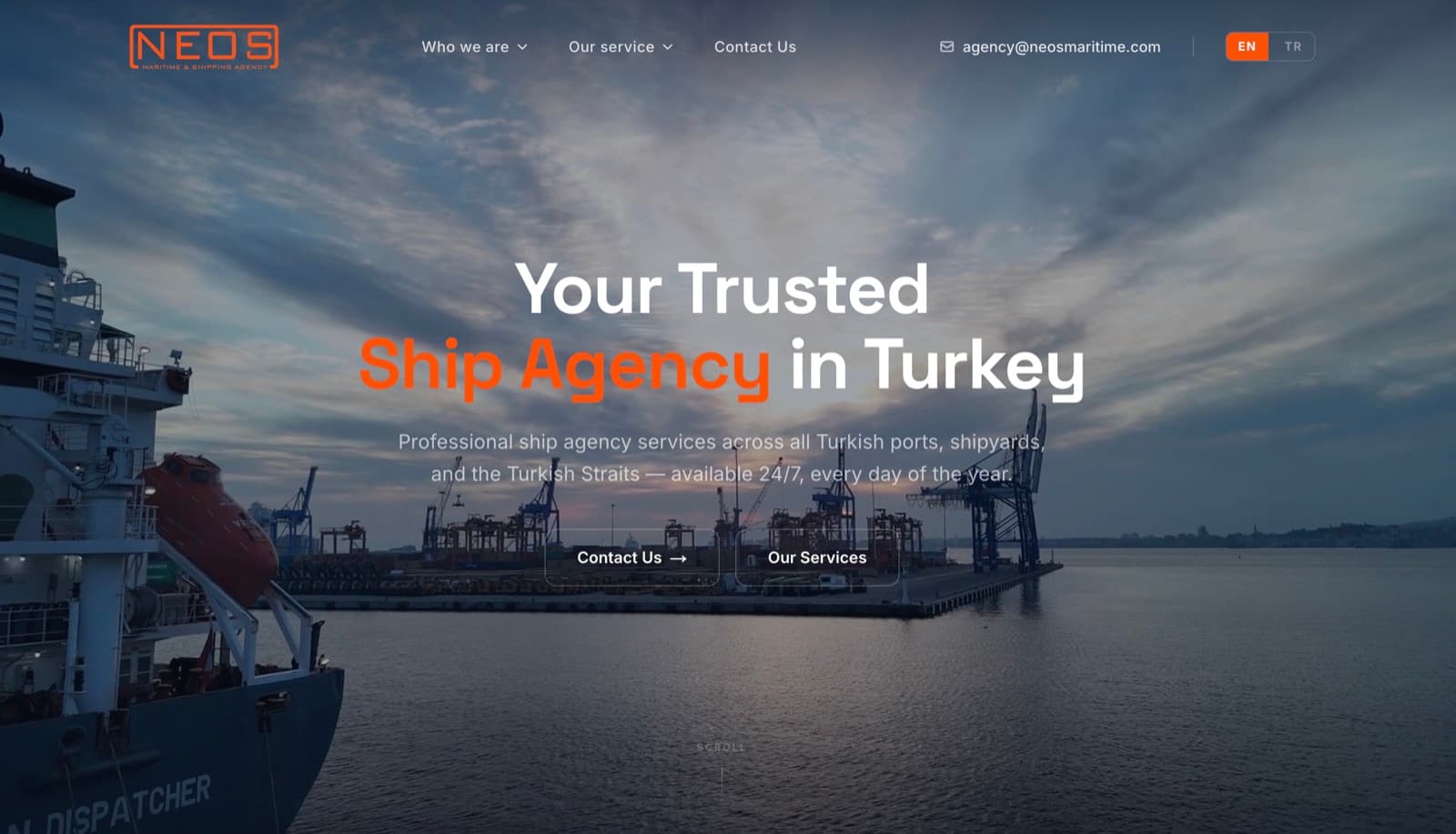 Neos Maritime product interface screenshot